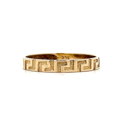 3mm Greek Key Wedding Band in 14k Yellow Gold