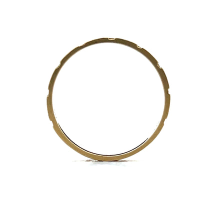 3mm Greek Key Wedding Band in 14k Yellow Gold