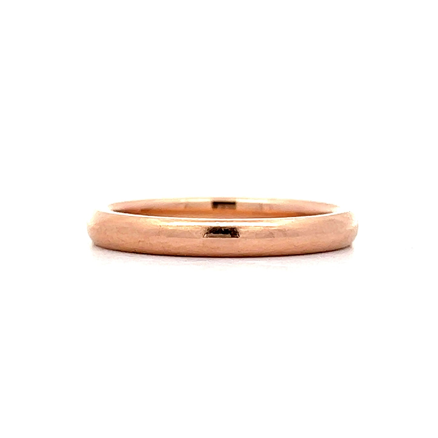 2.5mm Half Round Wedding Band in 14k Rose Gold