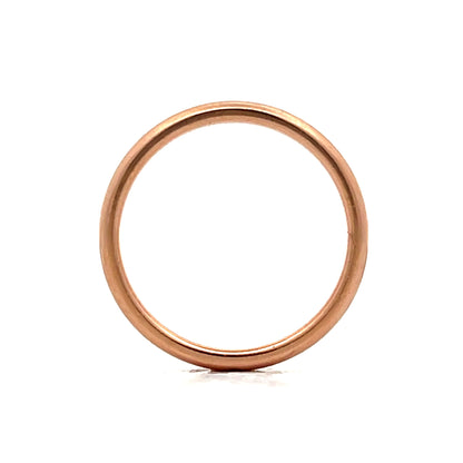 2.5mm Half Round Wedding Band in 14k Rose Gold