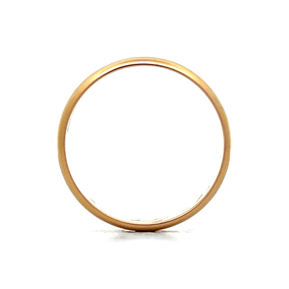 Mens 5mm Antique Wedding Band in 18k Yellow Gold