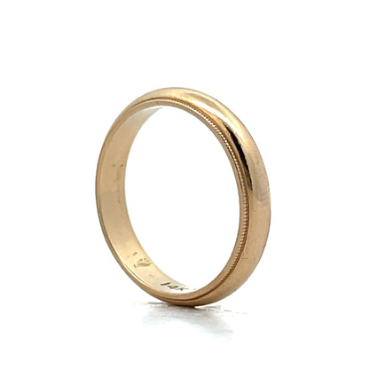 Mens 4mm Classic Wedding Band in 14k Yellow Gold