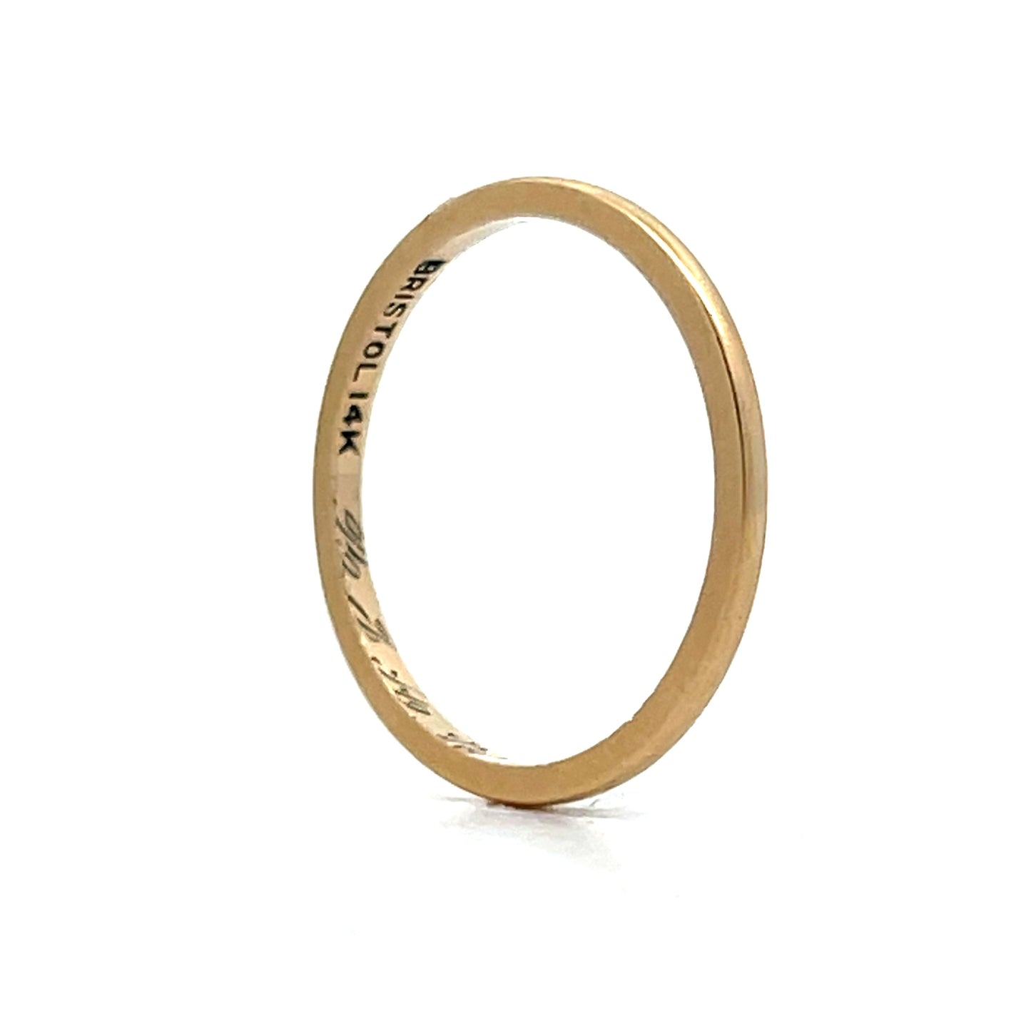 1.35mm Vintage Wedding Band in 14k Yellow Gold