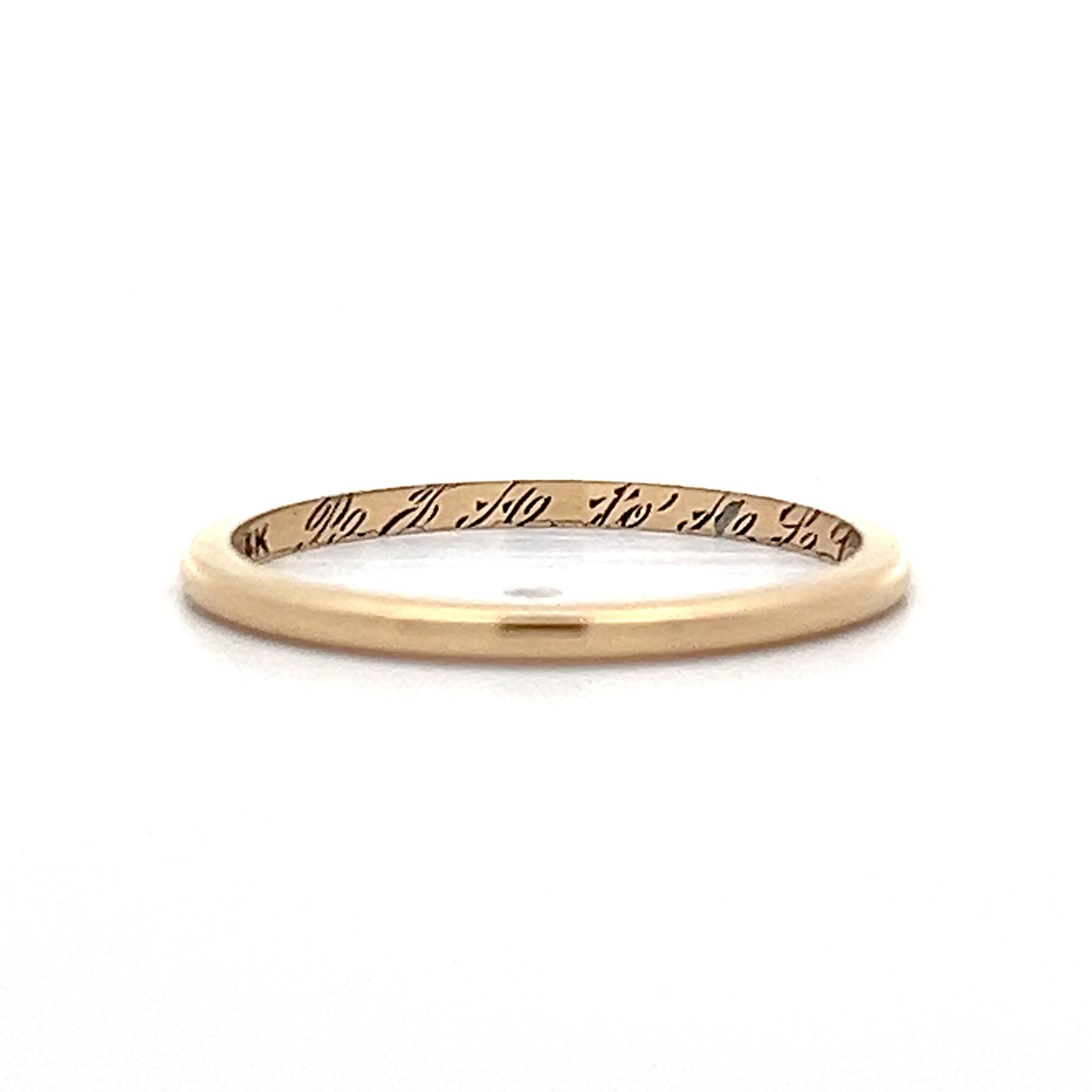 1.35mm Vintage Wedding Band in 14k Yellow Gold