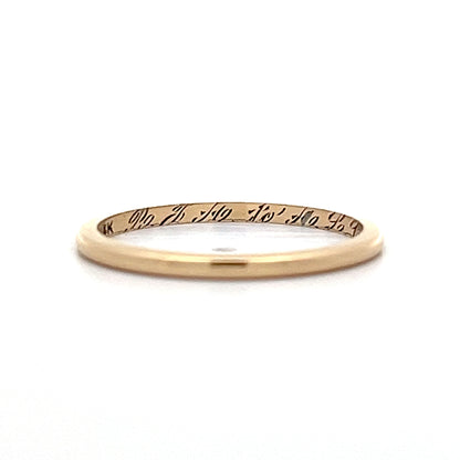 1.35mm Vintage Wedding Band in 14k Yellow Gold