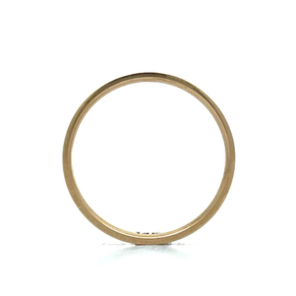 Mens Ridged Vintage Wedding Band in 14k Yellow Gold