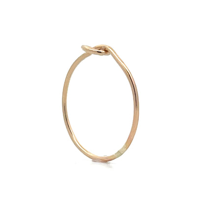 Simple Knot Stacking Ring in 14k Yellow Gold