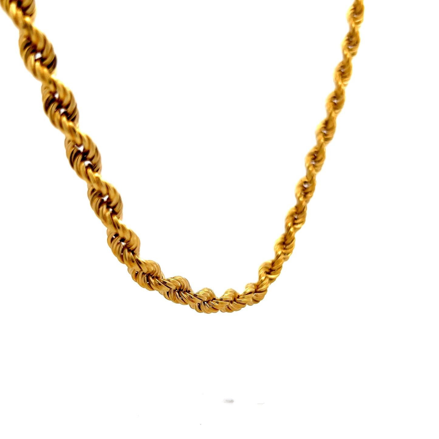 31 Inch Mens Rope Chain Necklace in 14k & 18k Gold