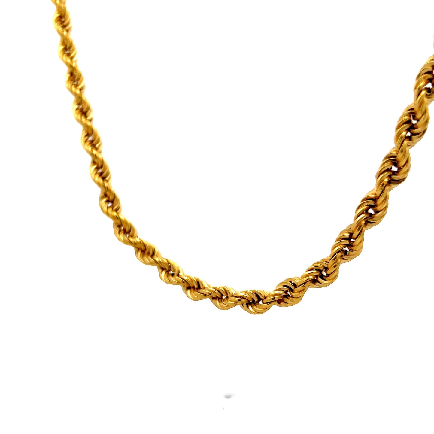 31 Inch Mens Rope Chain Necklace in 14k & 18k Gold