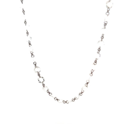 9.00 Rose Cut Diamond Necklace in 18k White Gold