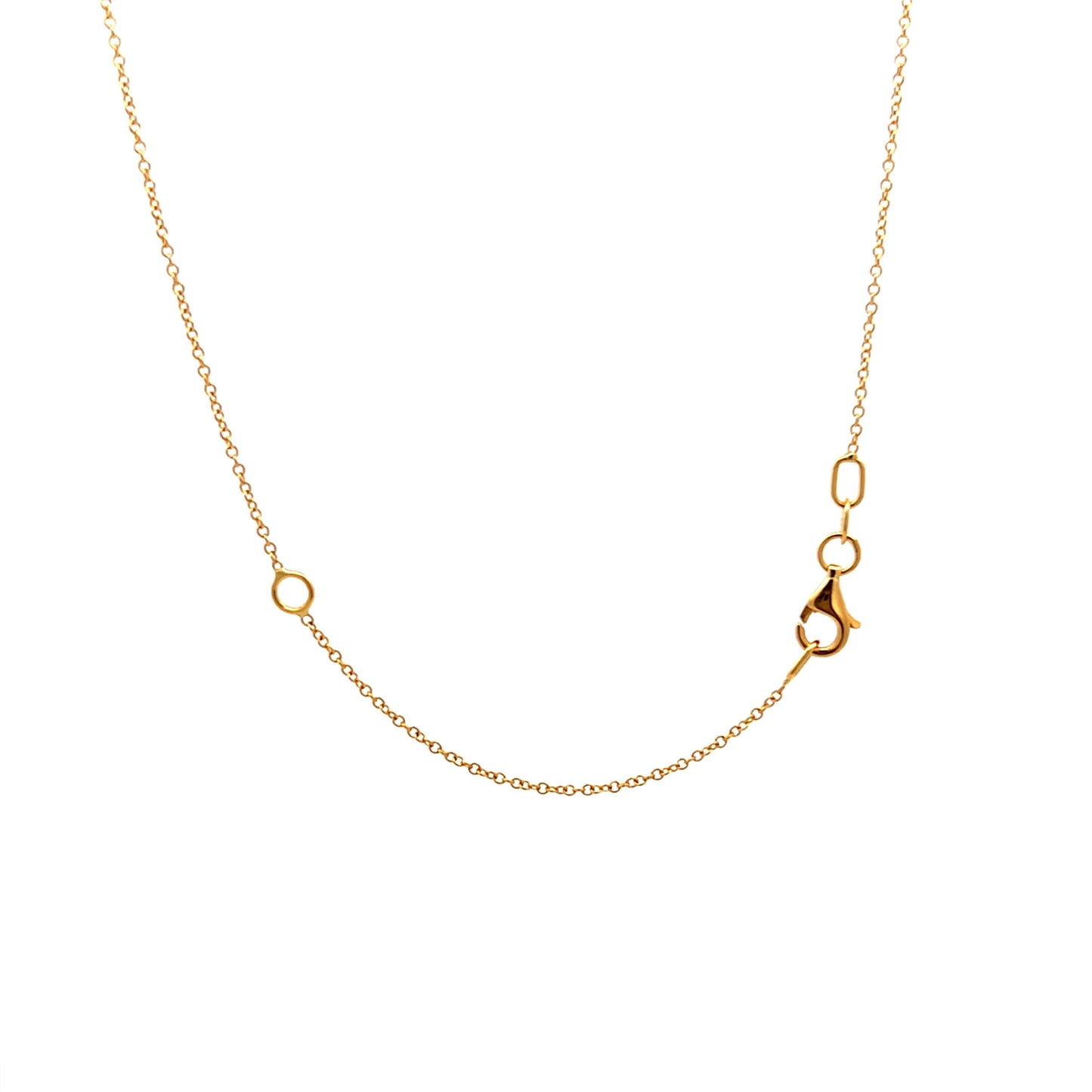 .19 Baguette & Round Diamond Pendant Necklace in 14k