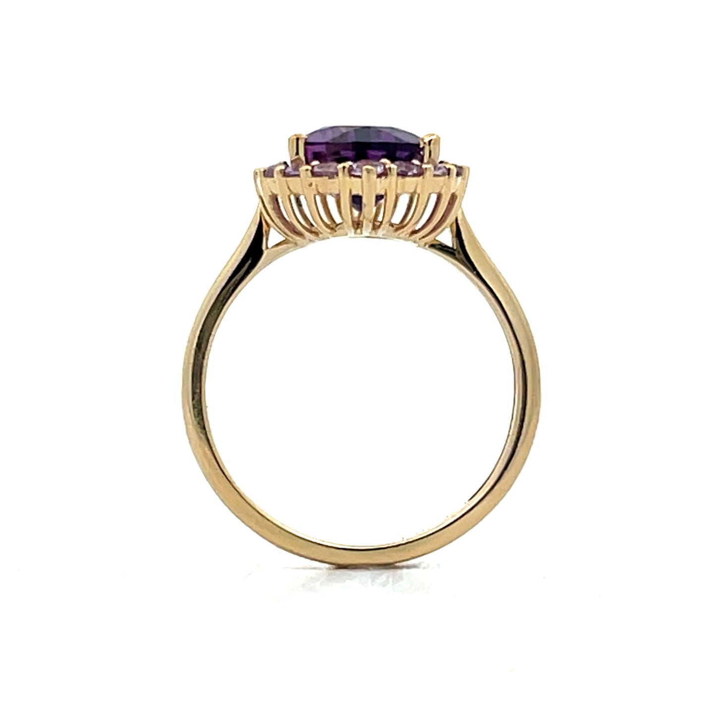 2.49 Pear Cut Amethyst Cocktail Ring in 14k