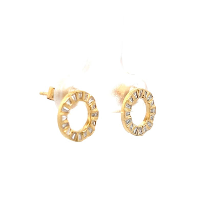 .26 Baguette Diamond Earring Studs in 18k