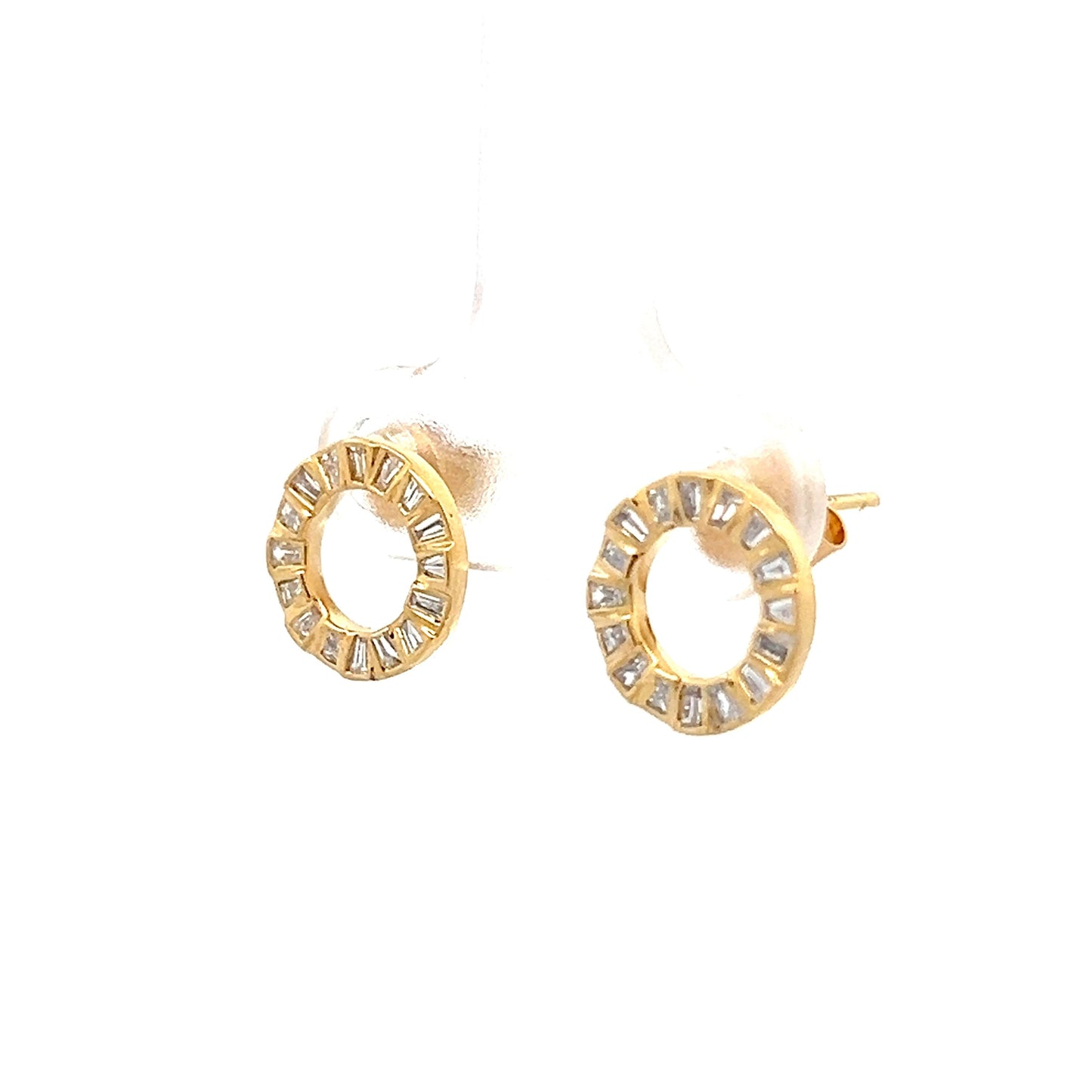 .26 Baguette Diamond Earring Studs in 18k