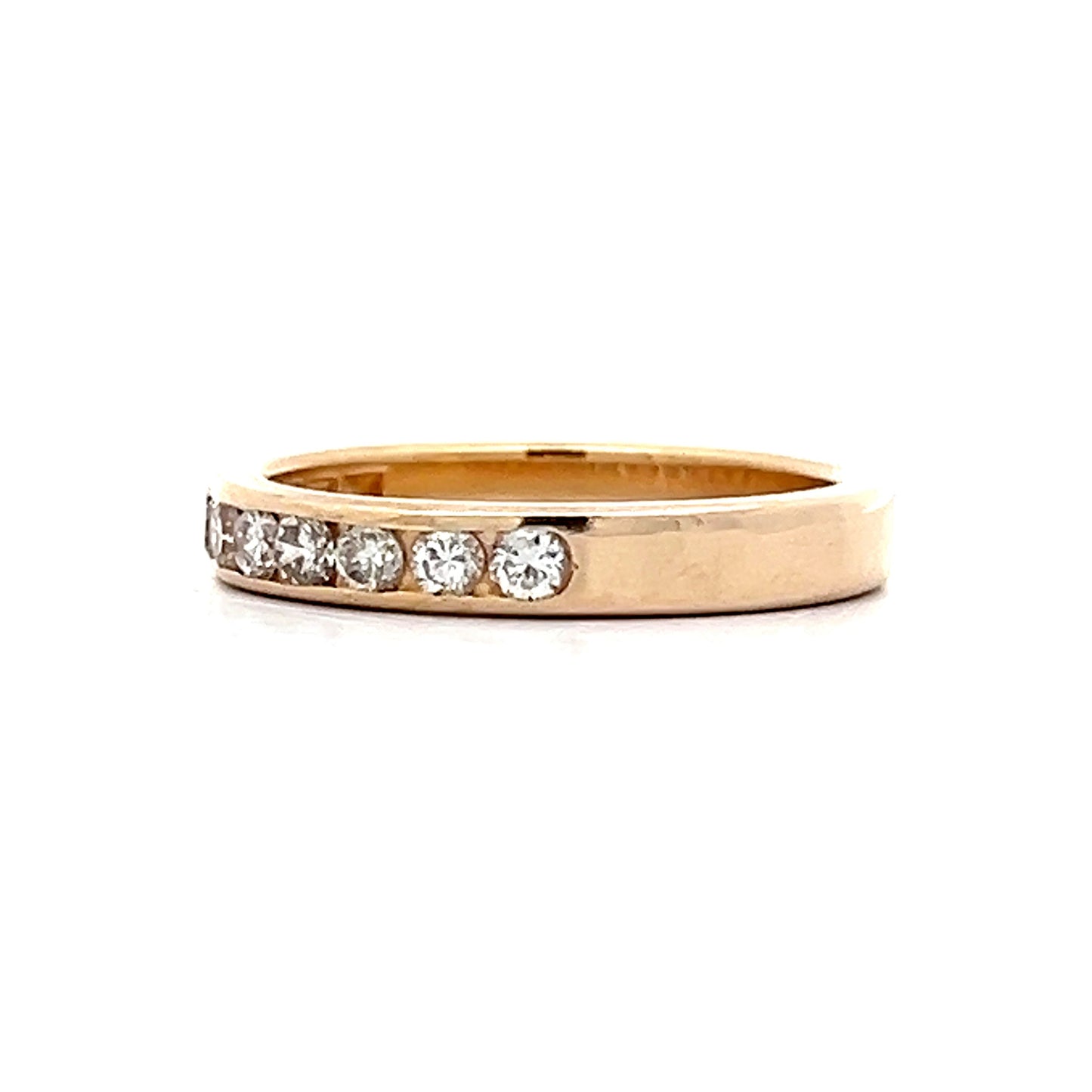 .17 Round Brilliant Diamond Wedding Band in 14k