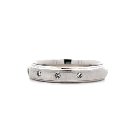 .075 Five Stone Wedding Band in 14k White Gold