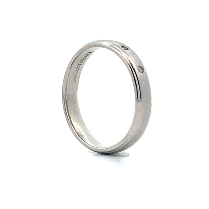 .075 Five Stone Wedding Band in 14k White Gold