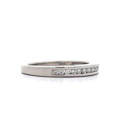 .18 Brilliant Diamond Wedding Band in 14k White Gold