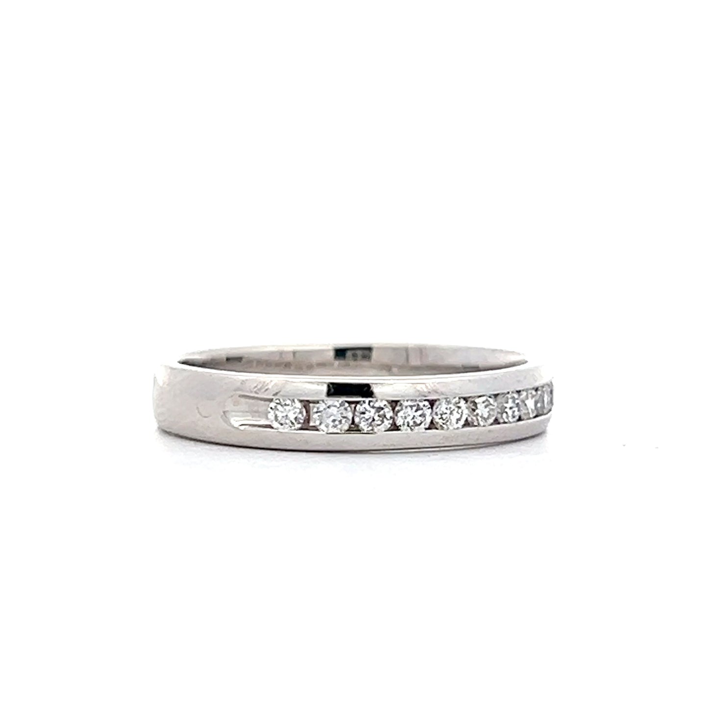 .18 Channel Set Diamond Wedding Band in 14k