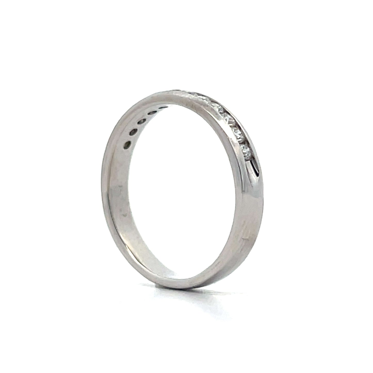 .18 Channel Set Diamond Wedding Band in 14k