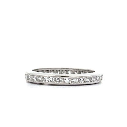 .66 Vintage Single Cut Diamond Eternity Band in Platinum