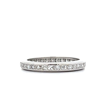 .66 Vintage Single Cut Diamond Eternity Band in Platinum