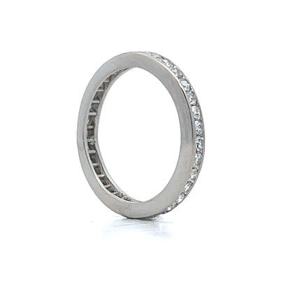 .66 Vintage Single Cut Diamond Eternity Band in Platinum