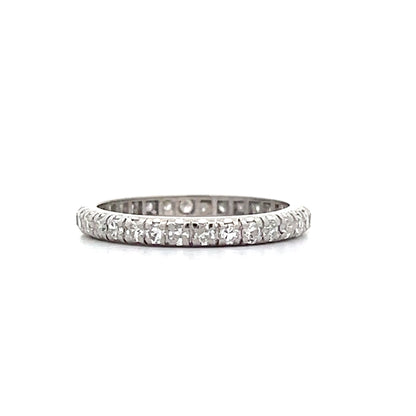 .32 Art Deco Single Cut Diamond Eternity Band in Platinum