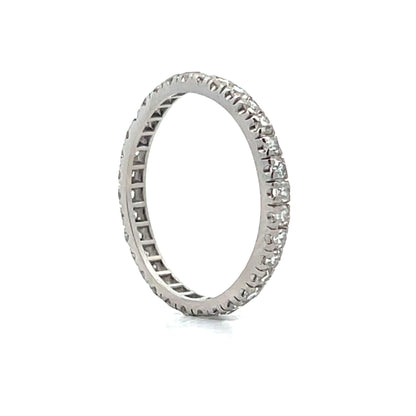 .32 Art Deco Single Cut Diamond Eternity Band in Platinum