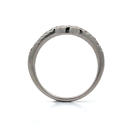 .25 Pave Diamond Contour Wedding Band in Platinum