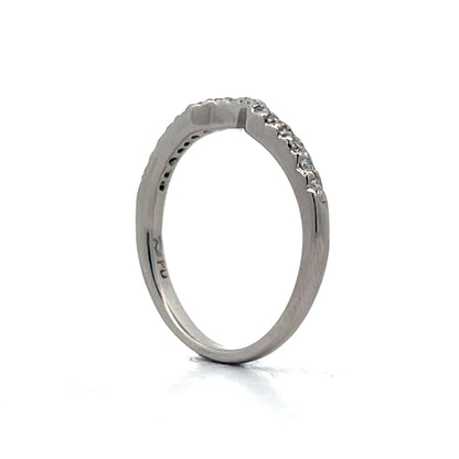 .25 Pave Diamond Contour Wedding Band in Platinum