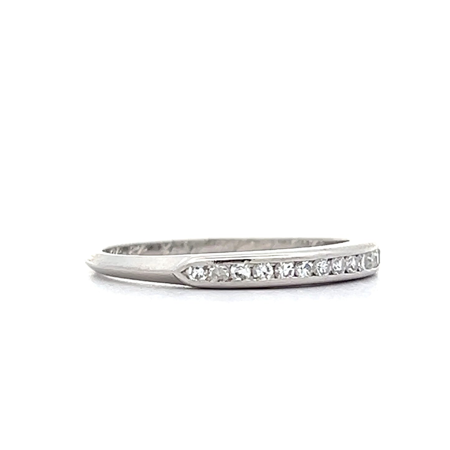 Vintage 1950s Diamond Wedding Band in Platinum