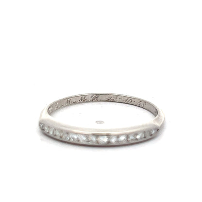 Vintage 1950s Diamond Wedding Band in Platinum