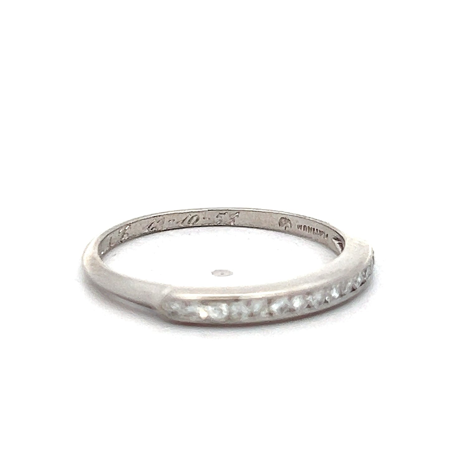 Vintage 1950s Diamond Wedding Band in Platinum