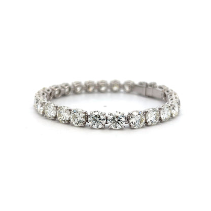 26 Carat Diamond Tennis Bracelet in 18k White Gold