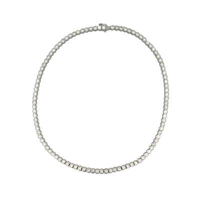 11 Carat Diamond Tennis Necklace in 14k White Gold