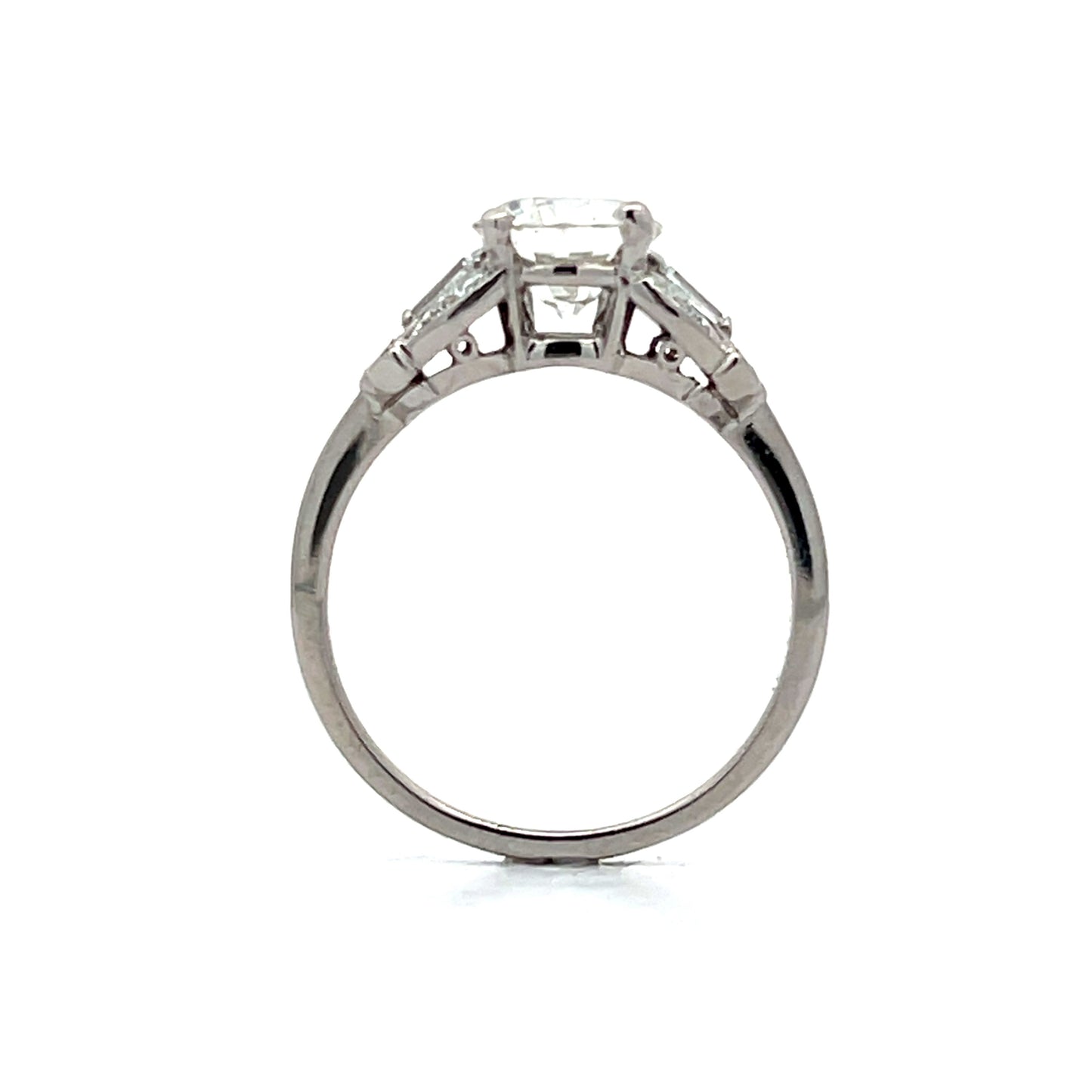 1.37 Vintage Art Deco Engagement Ring in Platinum