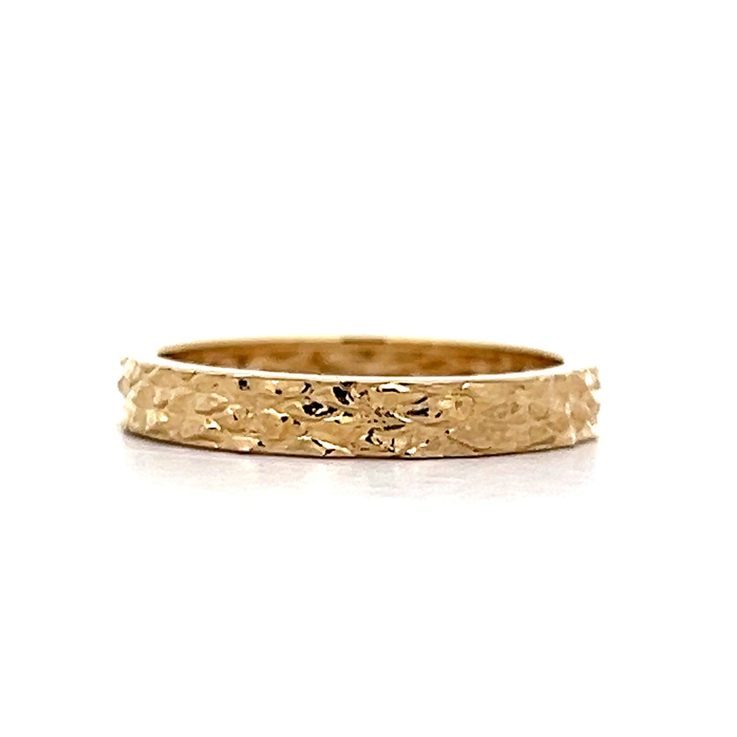 Gold Nugget Textured Band in 14k Yellow Gold