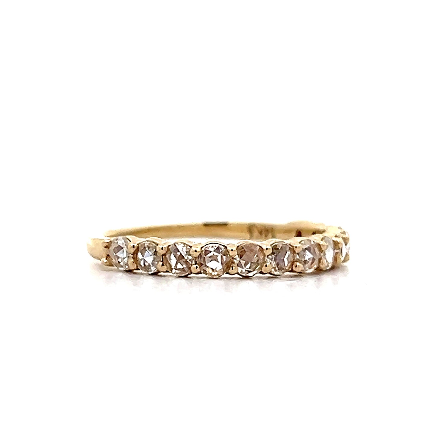 .50 Rose Cut Diamond Wedding Band in 14k