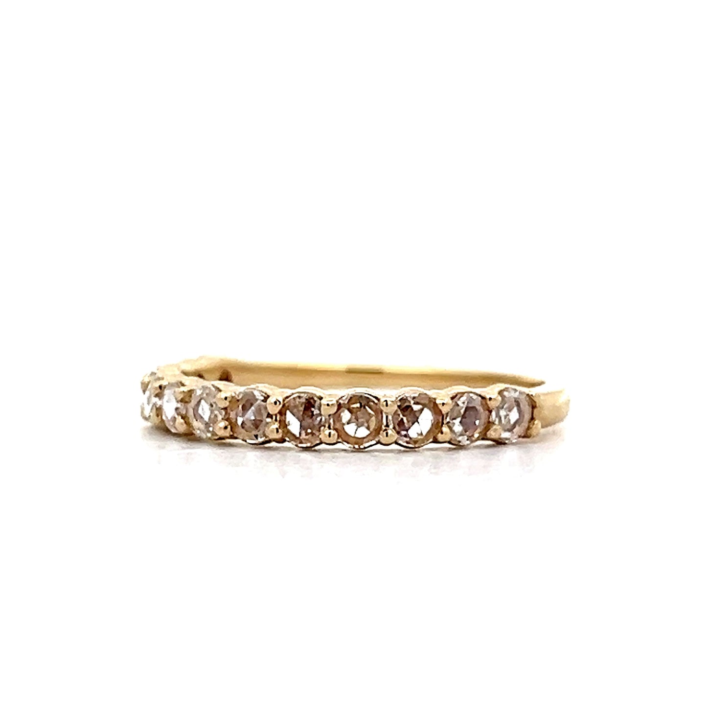 .50 Rose Cut Diamond Wedding Band in 14k