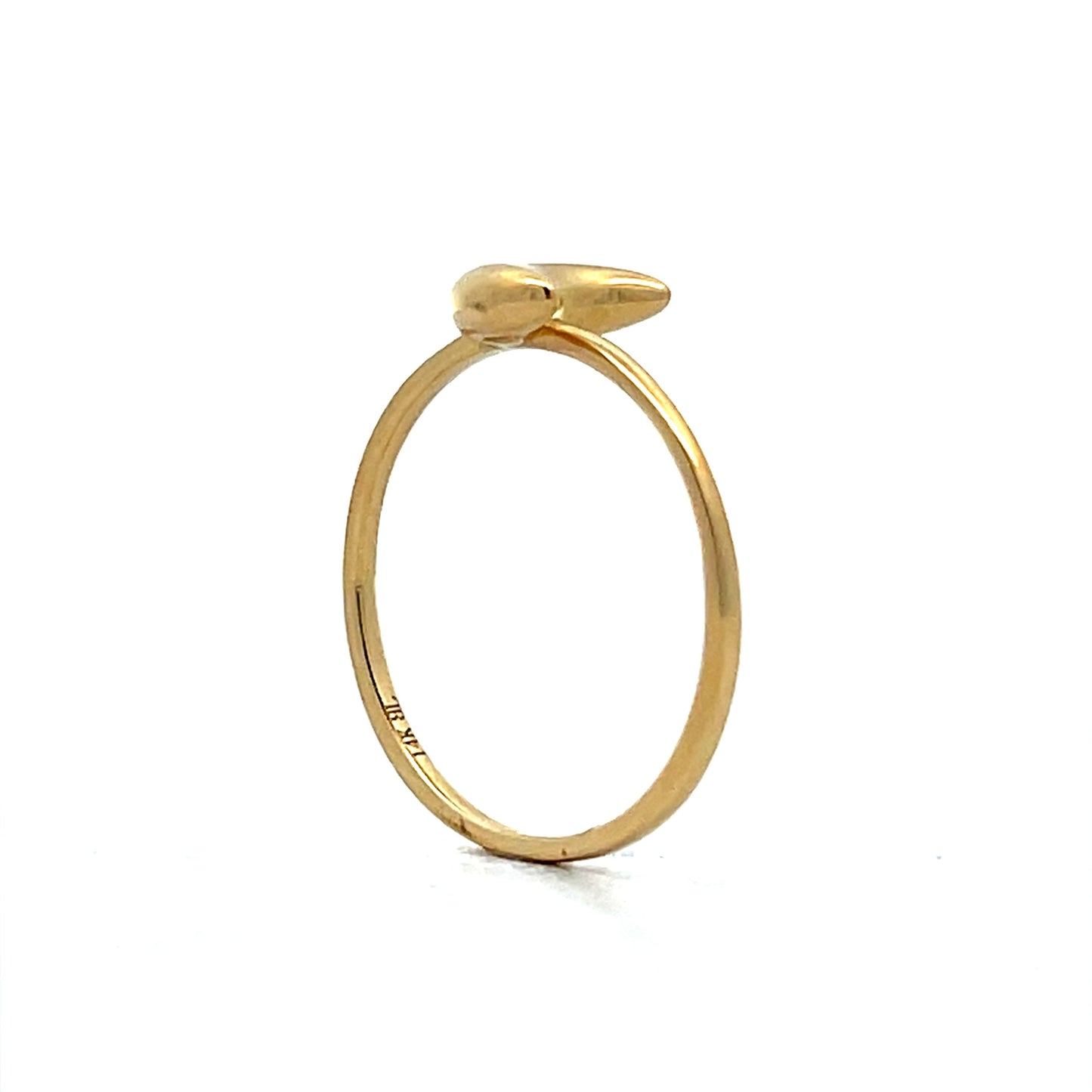 Puffy Moon Stacking Ring in 14k Yellow Gold