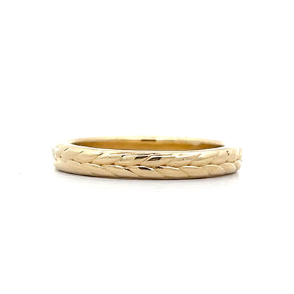 Classic Chevron Stacking Band in 14k Yellow Gold