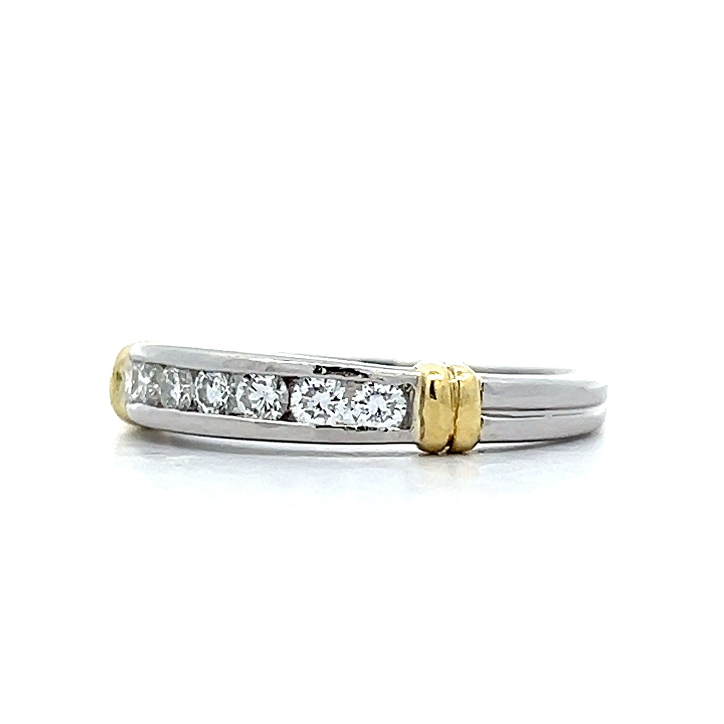 .42 Two-Tone Diamond Wedding Band in Platinum & 18k