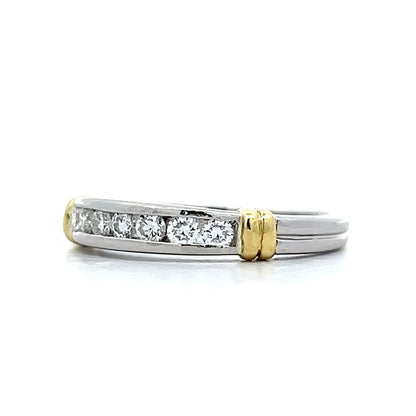 .42 Two-Tone Diamond Wedding Band in Platinum & 18k