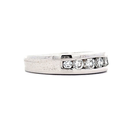 .50 Round Brilliant Diamond Band in 14k White Gold