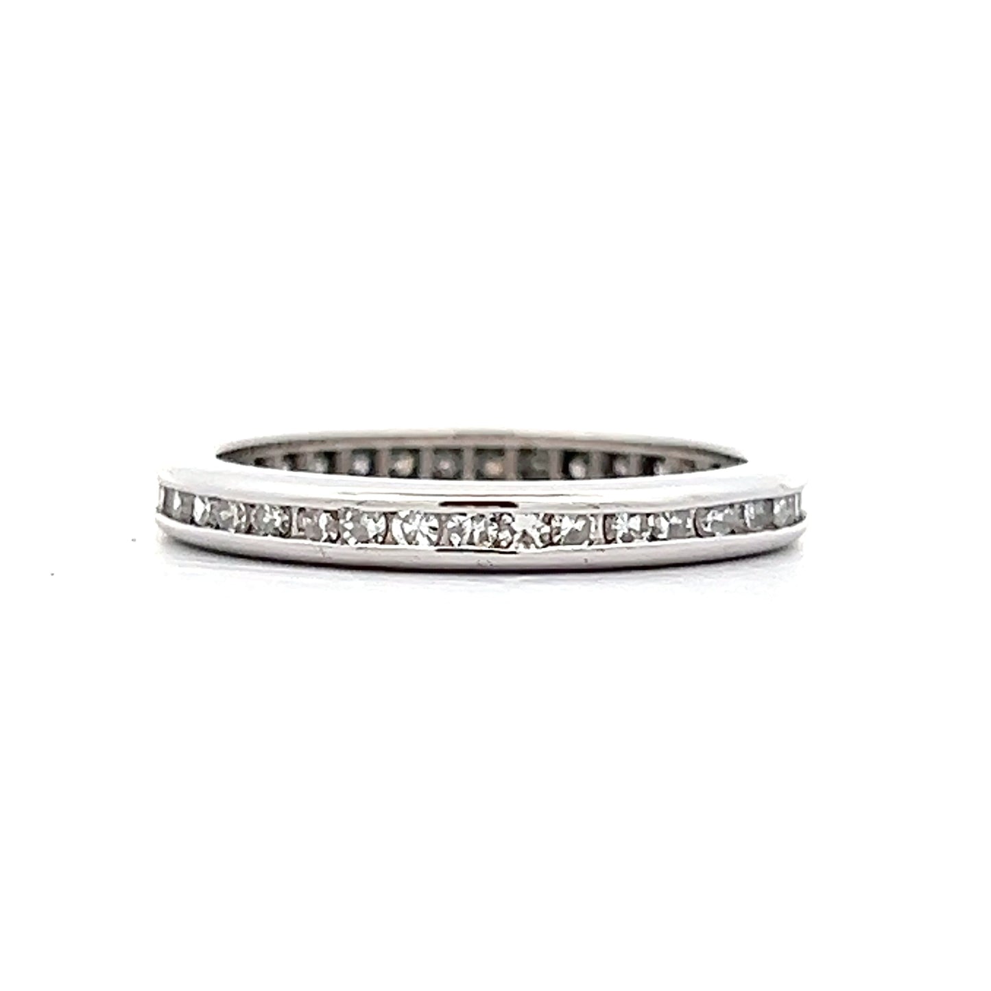 .38 Mid-Century Channel Set Diamond Eternity Band in 14k