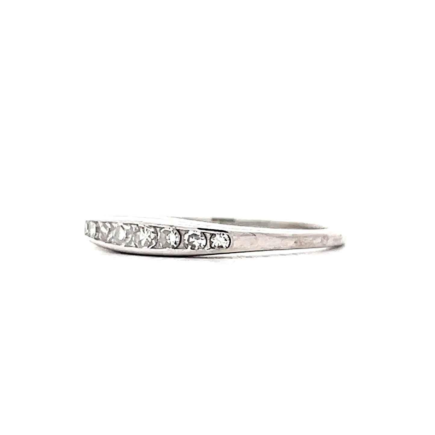 .17 Art Deco Single Cut Diamond Band in 14k