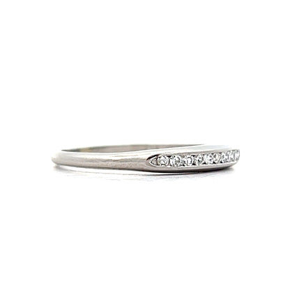 .10 Antique Deco Diamond Wedding Band in Platinum