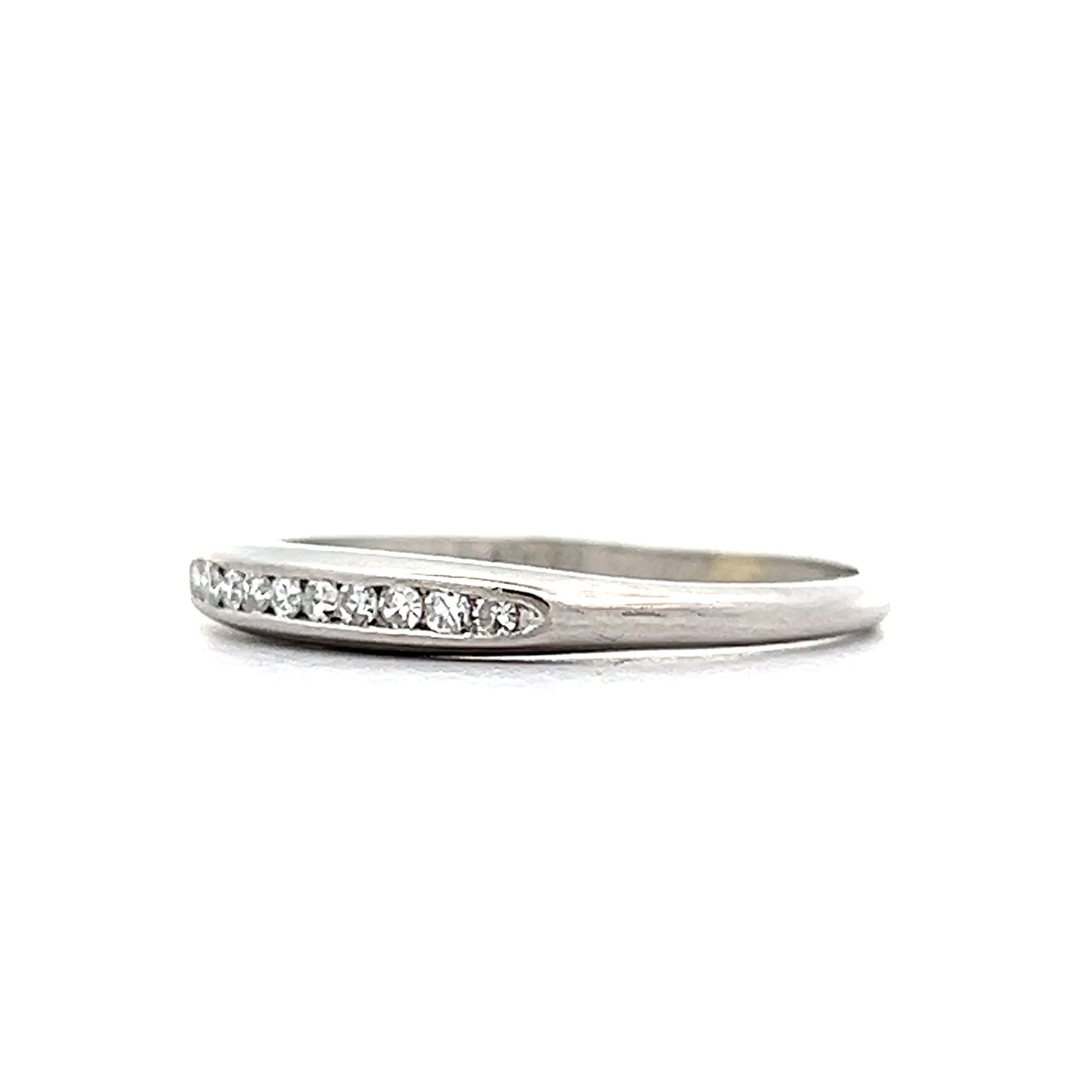 .10 Antique Deco Diamond Wedding Band in Platinum