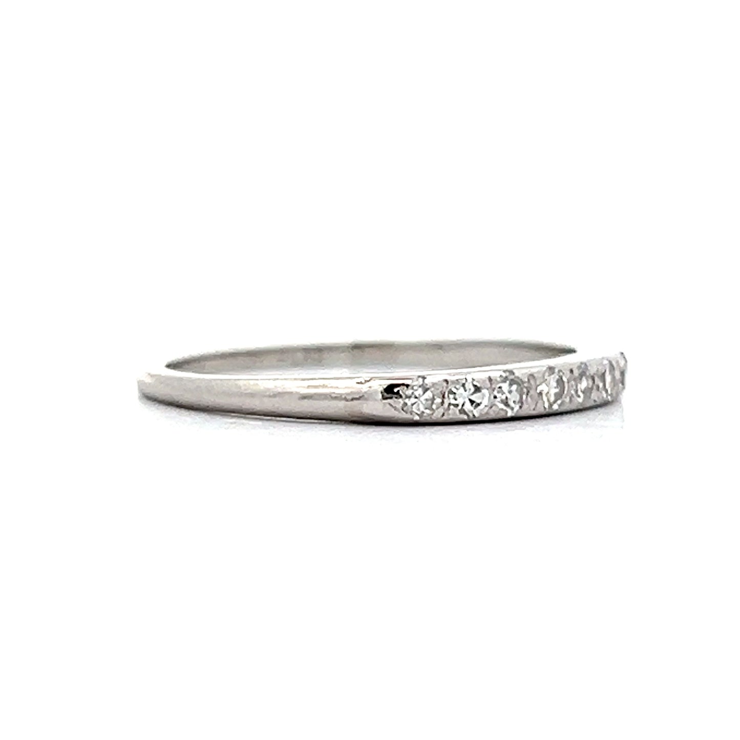 .14 Antique Deco Single Cut Diamond Band in Platinum